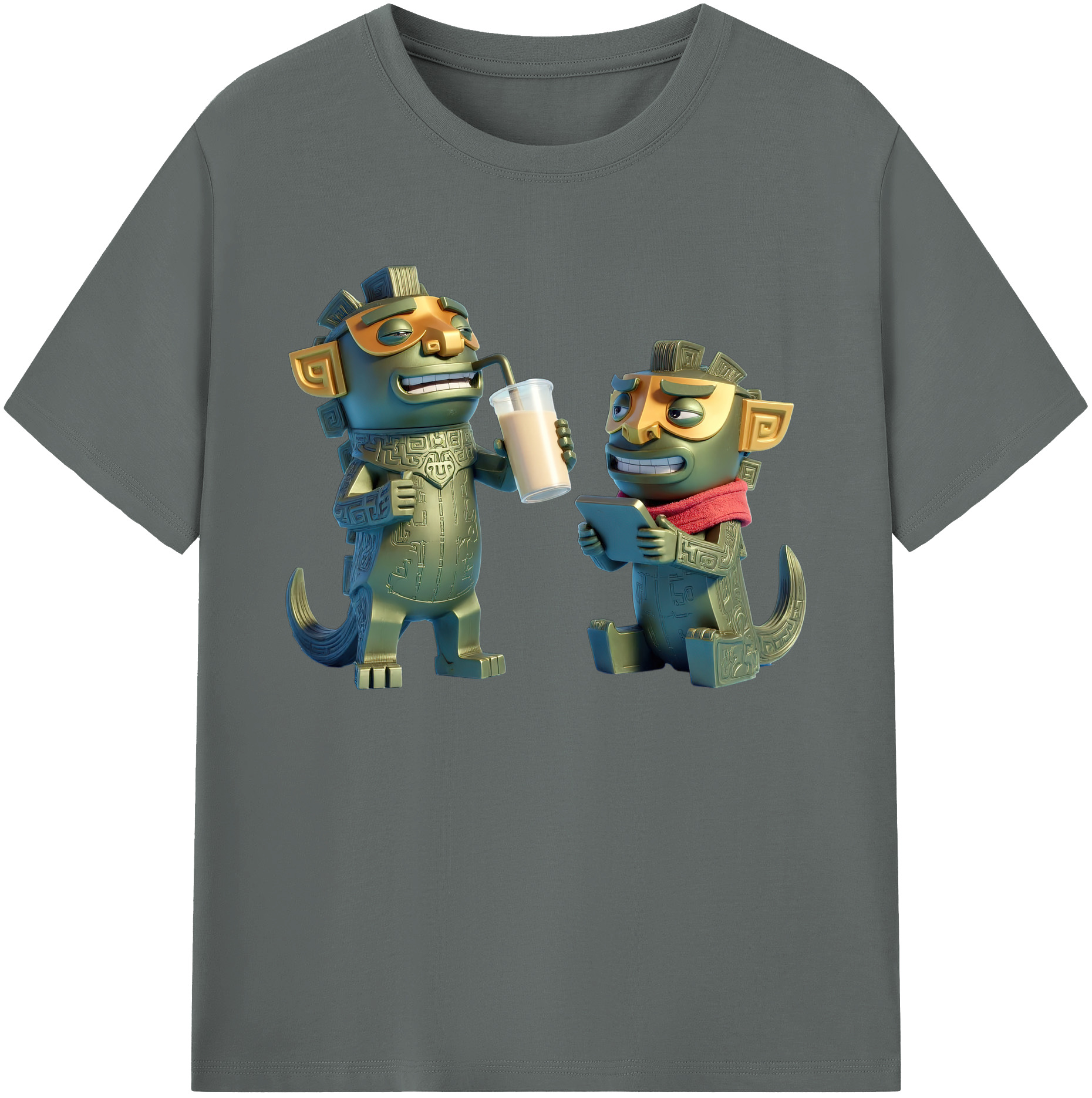 （画像用） Ne Zha 2 ナタ 魔童の大暴れ 綿100％ メンズ半袖Tシャツ｜肌触りやわらか＆通気性